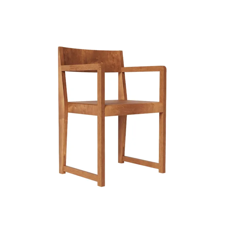 Armrest Chair 01 armchair - Dark brown birch - FRAMA