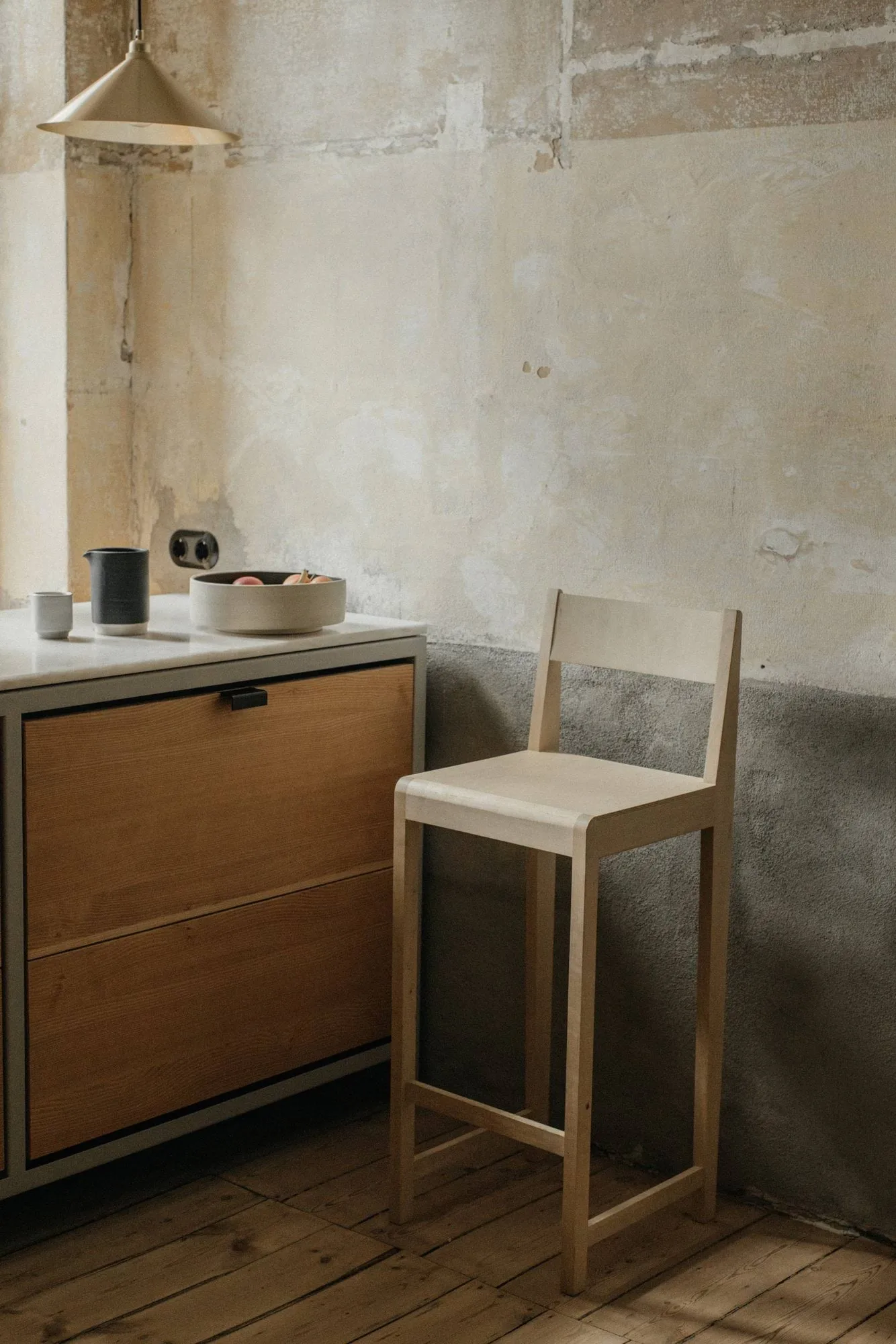 Bar Chair 01 bar stool, Birch, 76 cm FRAMA