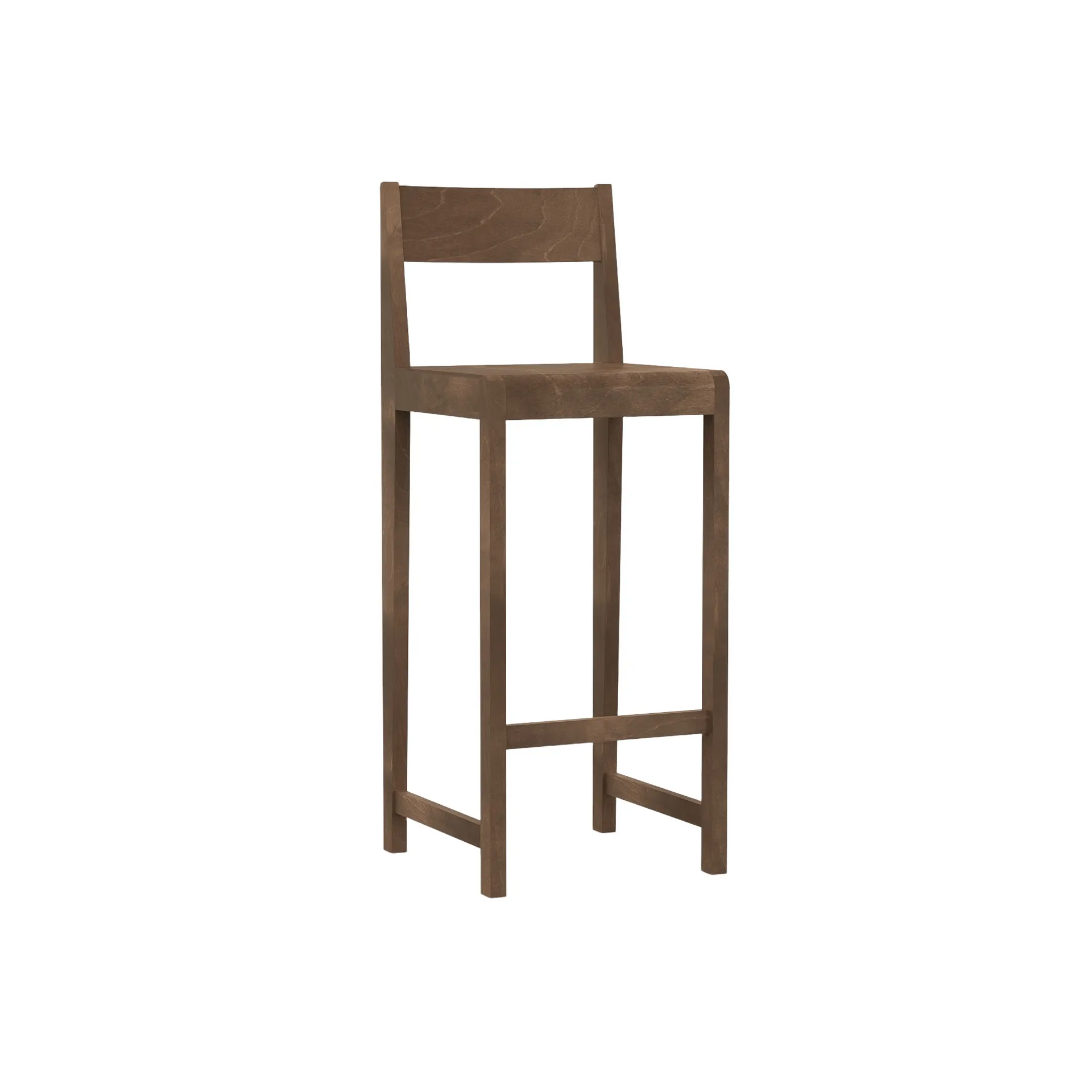 Bar Chair 01 bar stool, Dark brown birch, 76 cm FRAMA
