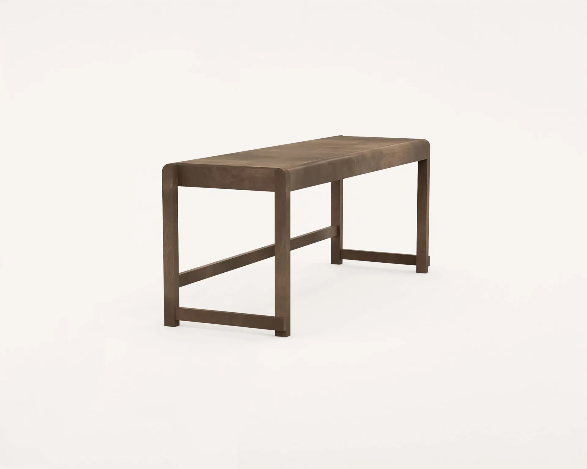 Bench 01 bench, Dark brown birch, 114,6x37x46 cm FRAMA