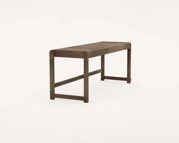 Bench 01 bench - Dark brown birch, 114,6x37x46 cm - FRAMA