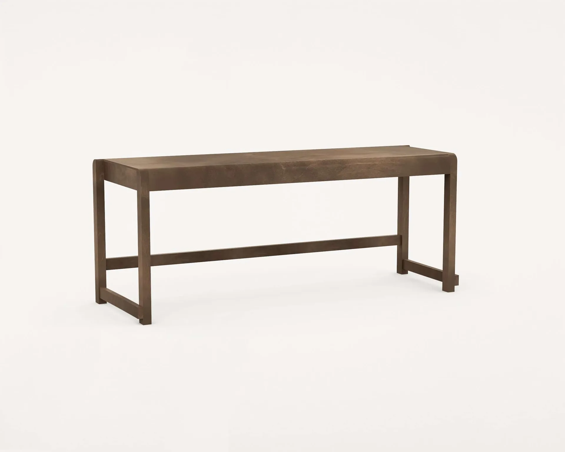 Bench 01 bench, Dark brown birch, 114,6x37x46 cm FRAMA