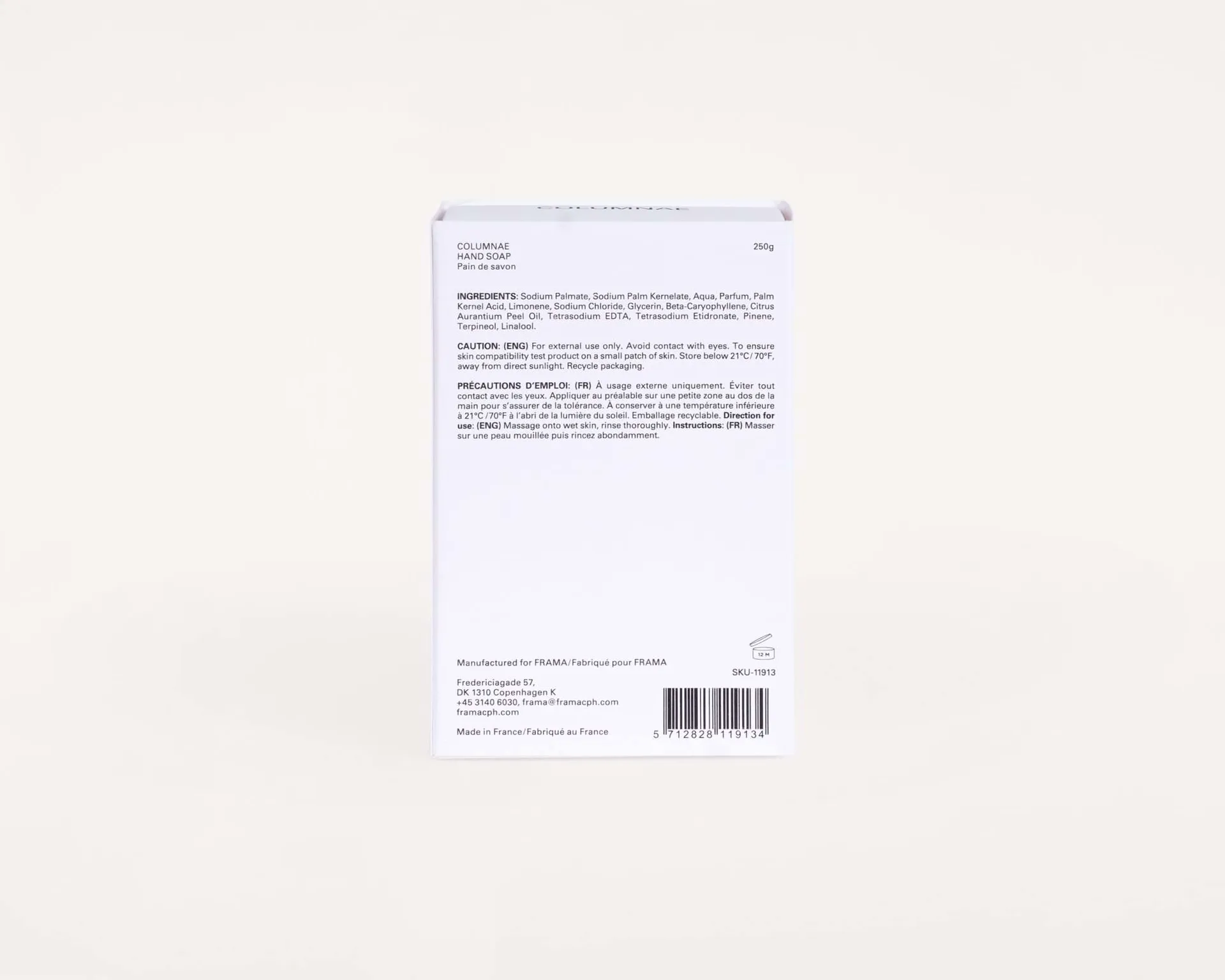 FRAMA bar soap 250 g, Columnae FRAMA