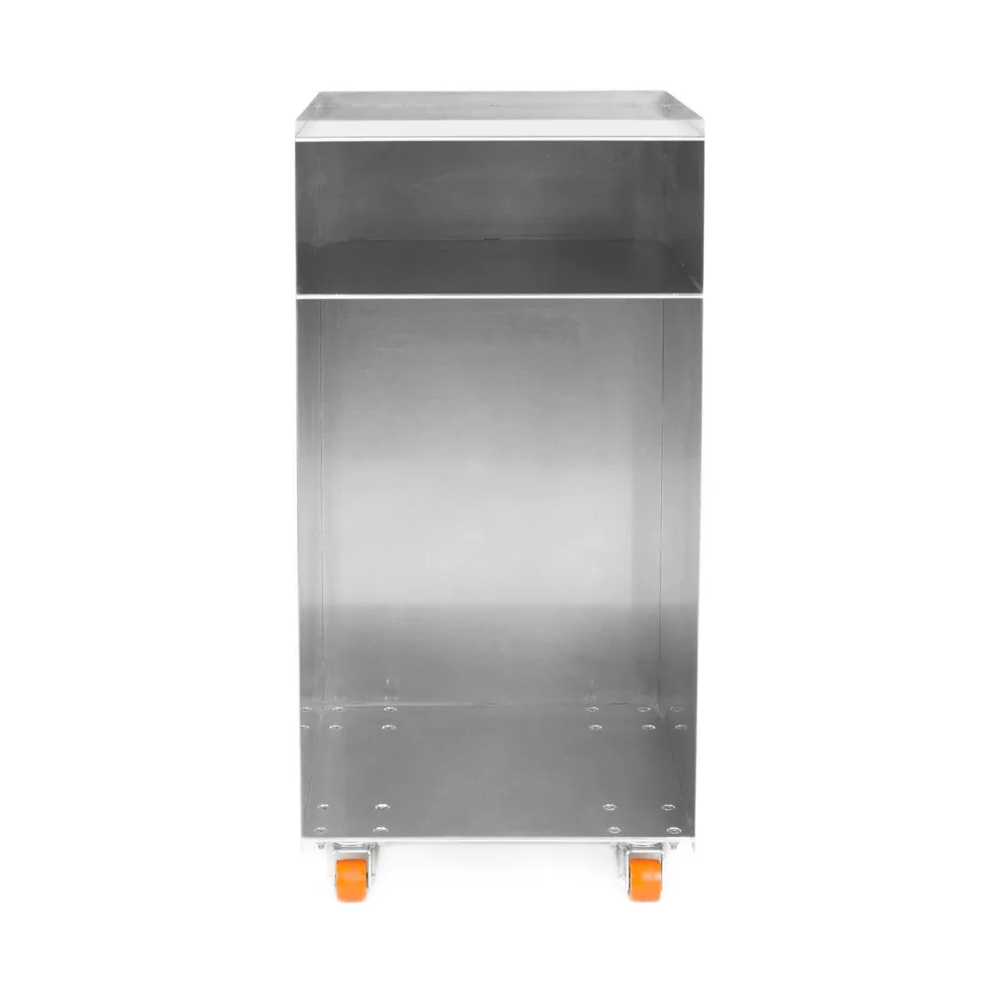 Rivet Cart side table with wheels, Aluminium, 32,8x33,8x65 cm FRAMA