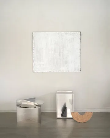 Rivet side table - Aluminium, Ø51,3x40 cm - FRAMA