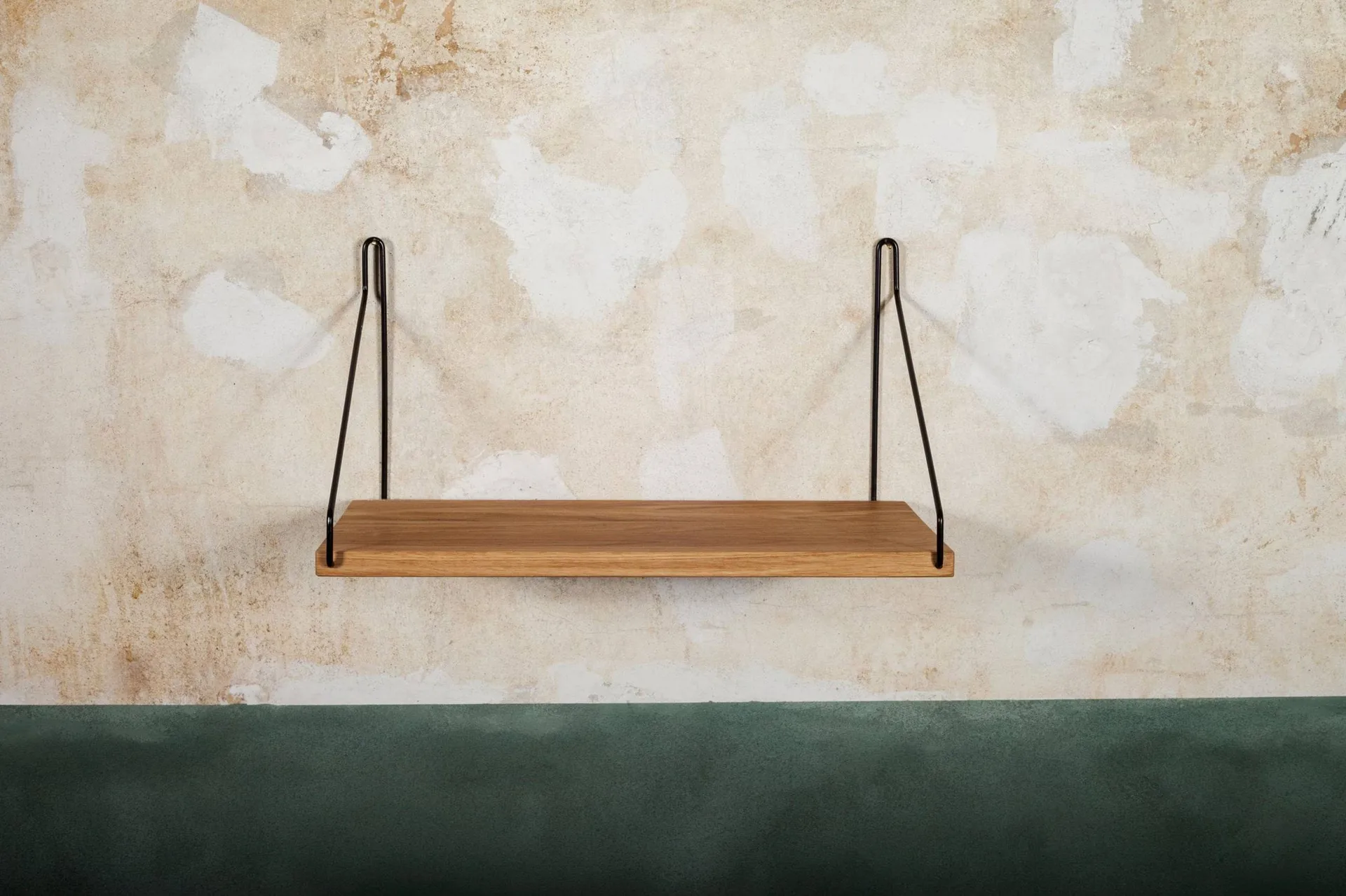 Single Shelf wall shelf, Oak-black, 40x20 cm FRAMA
