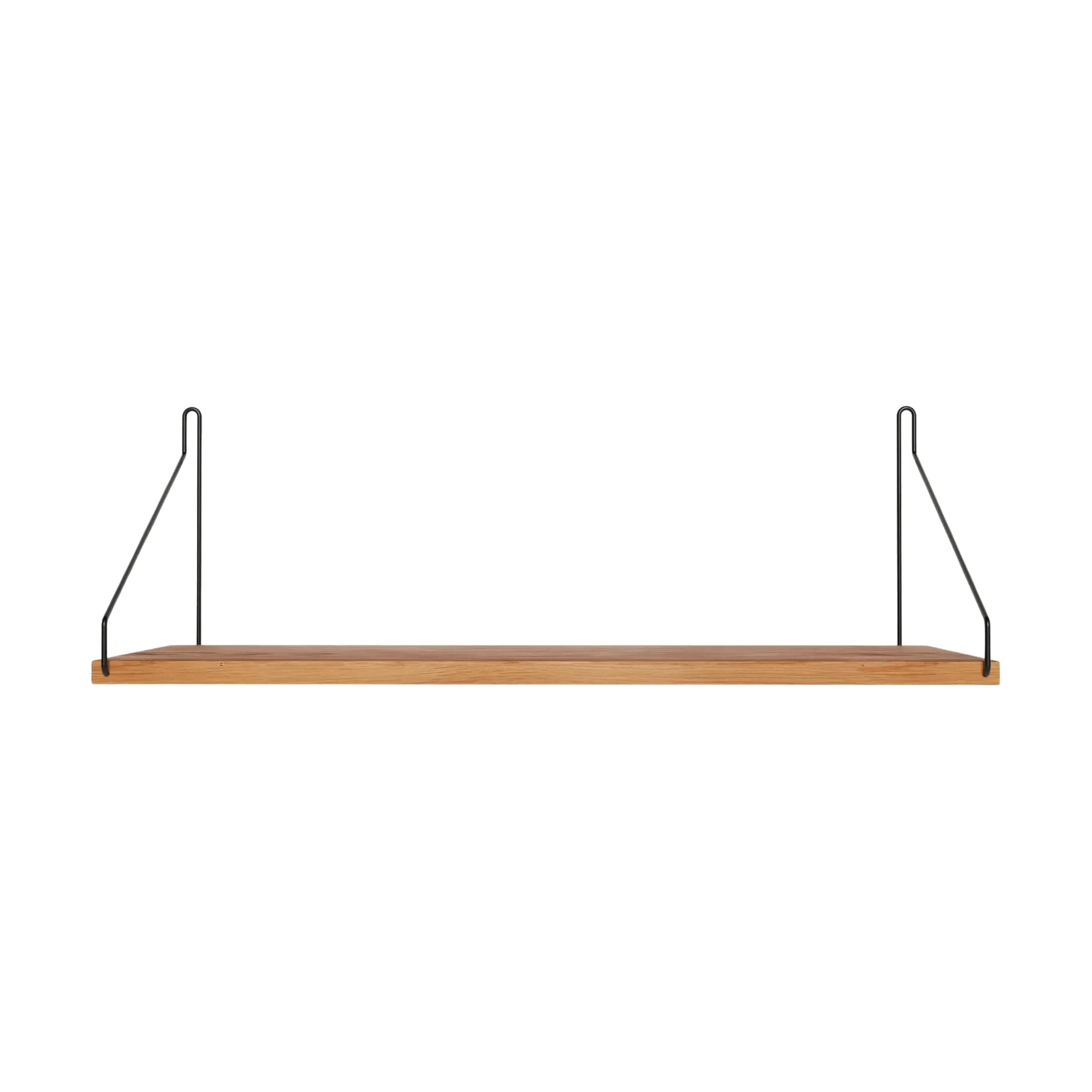 Single Shelf wall shelf, Oak-black, 60x20 cm FRAMA