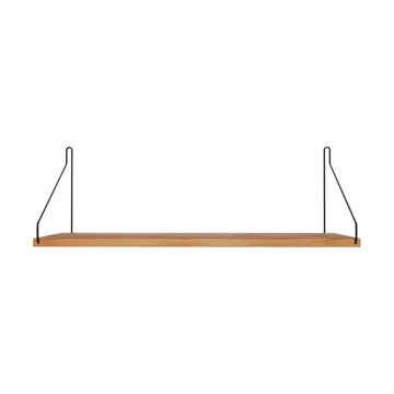 Single Shelf wall shelf - Oak-black, 60x20 cm - FRAMA