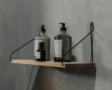 Single Shelf wall shelf - Oak-black, 60x27 cm - FRAMA