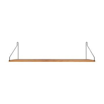 Single Shelf wall shelf - Oak-black, 80x20 cm - FRAMA