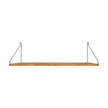Single Shelf wall shelf - Oak-black, 80x27 cm - FRAMA