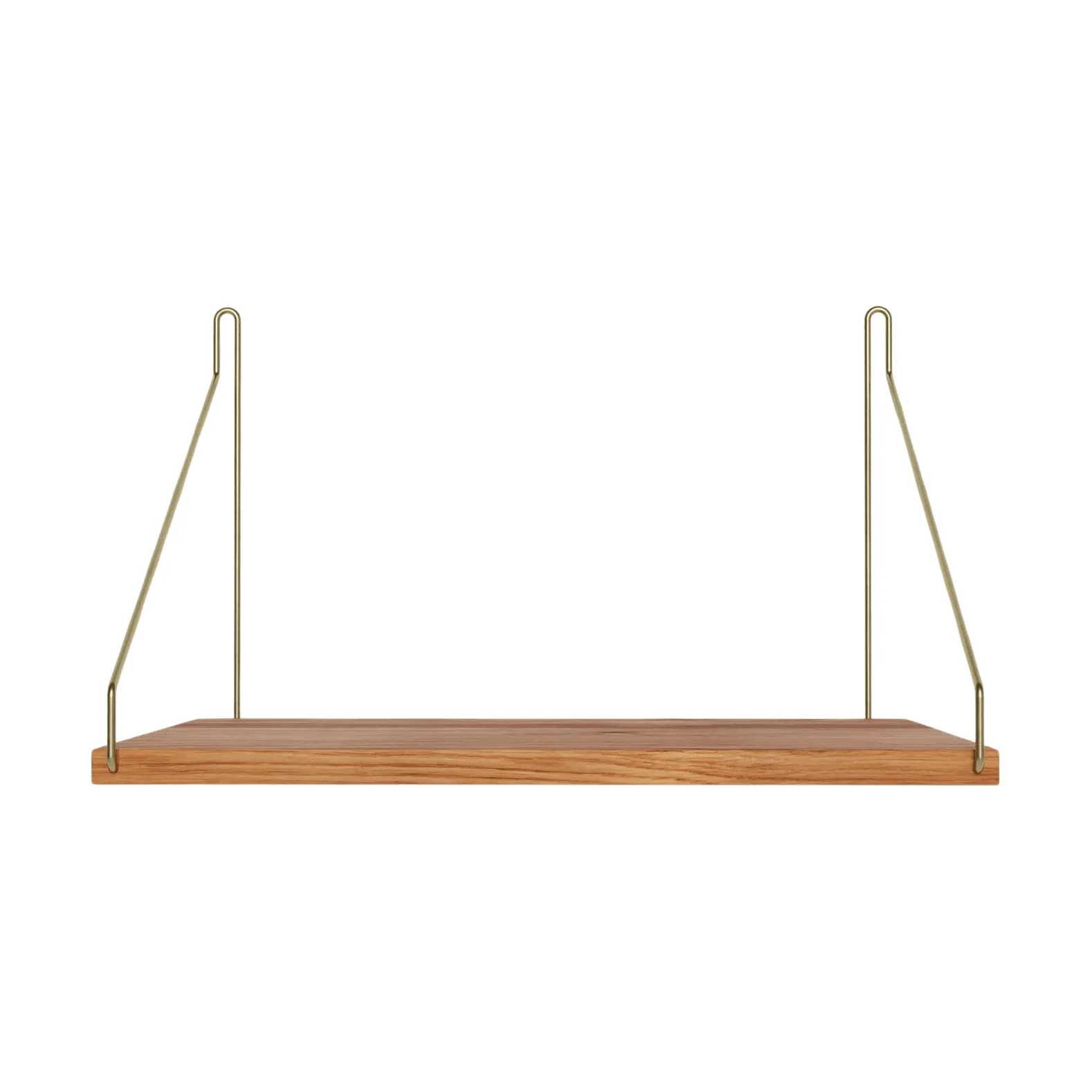 Single Shelf wall shelf, Oak-brass, 40x27 cm FRAMA