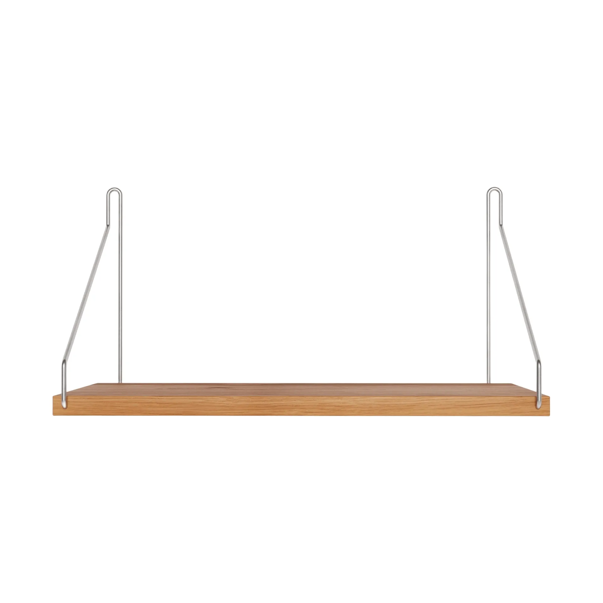 Single Shelf wall shelf, Oak-stainless steel, 40x20 cm FRAMA