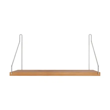 Single Shelf wall shelf - Oak-stainless steel, 40x20 cm - FRAMA