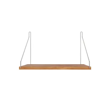 Single Shelf wall shelf - Oak-stainless steel, 40x27 cm - FRAMA