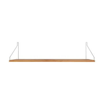 Single Shelf wall shelf - Oak-stainless steel, 80x20 cm - FRAMA