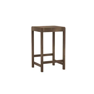 Stool 01 bar stool - Dark brown birch, 65 cm - FRAMA