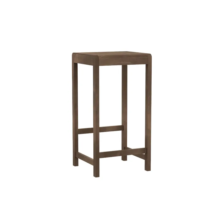 Stool 01 bar stool - Dark brown birch, 76 cm - FRAMA