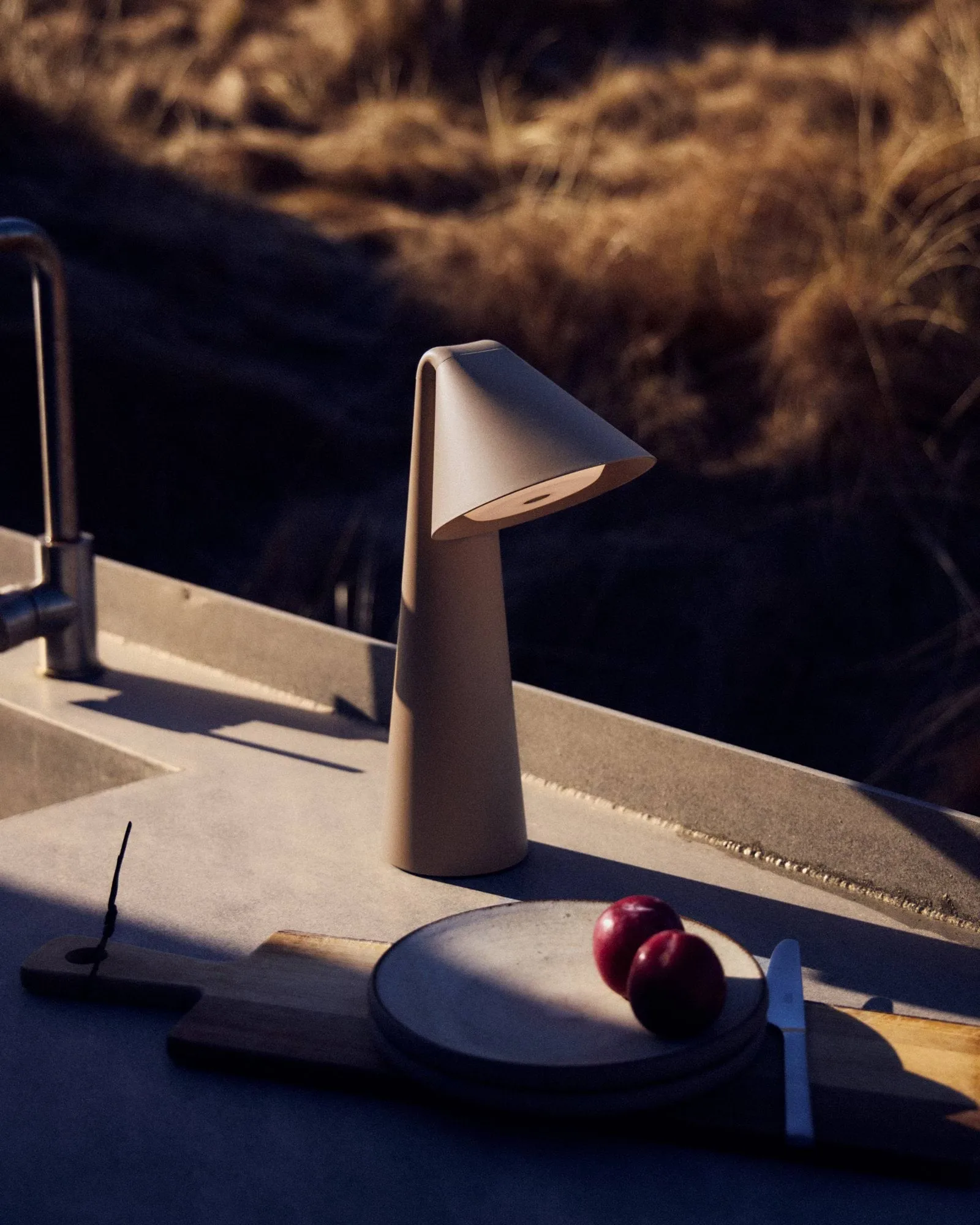 Ami portable table lamp, Olive stone, 31.6 cm Frandsen