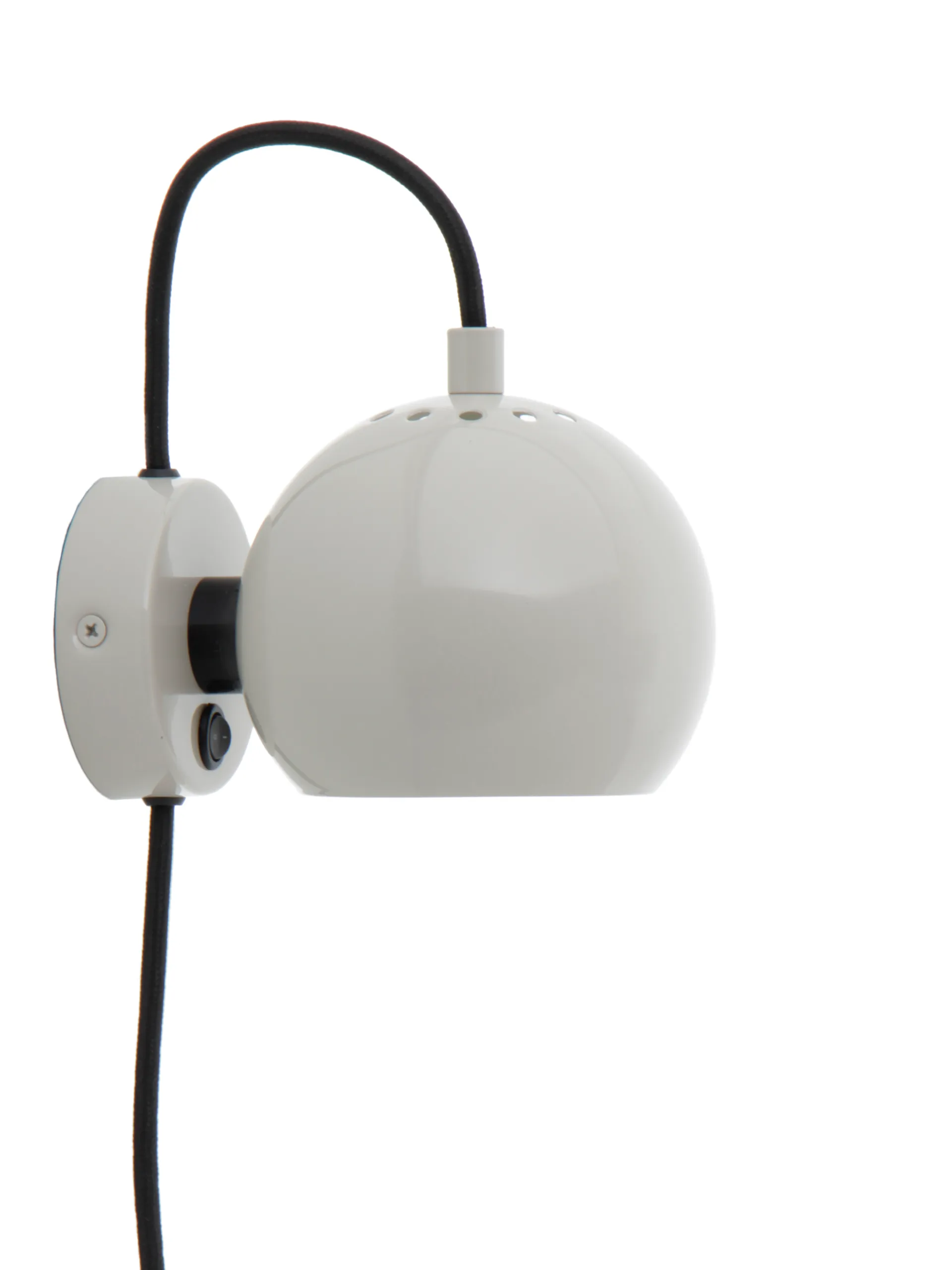 Ball Magnet wall lamp 10x12 cm, Glossy pale grey Frandsen