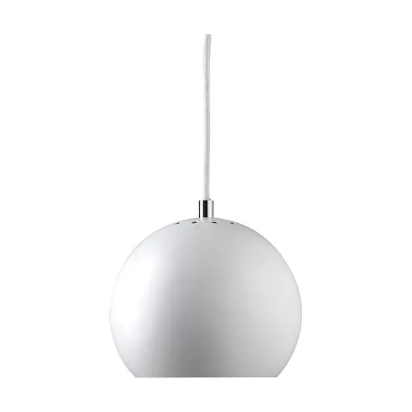 Ball pendant lamp, White, Ø18 cm Frandsen