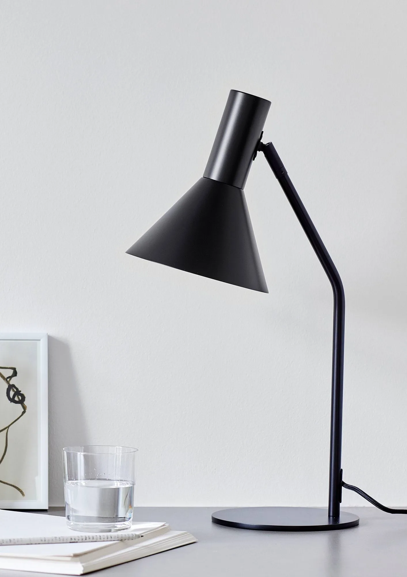 Lyss table lamp, Matt black, 50 cm Frandsen