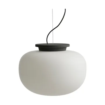 Supernate pendant lamp - Opal white-black, Ø38 cm - Frandsen