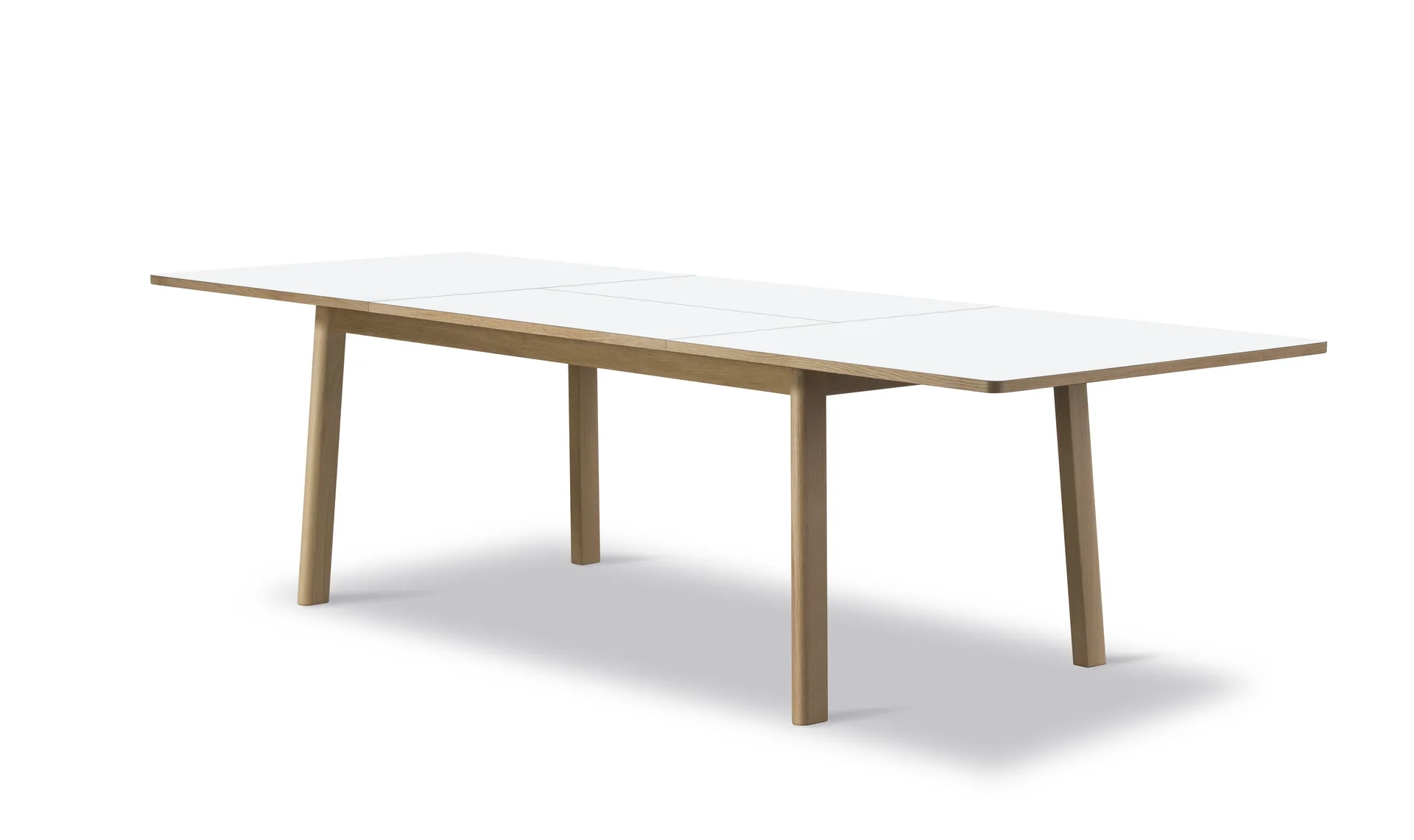 Ana dining table 180-280x95 cm, Nano laminate white-soaped oak Fredericia Furniture