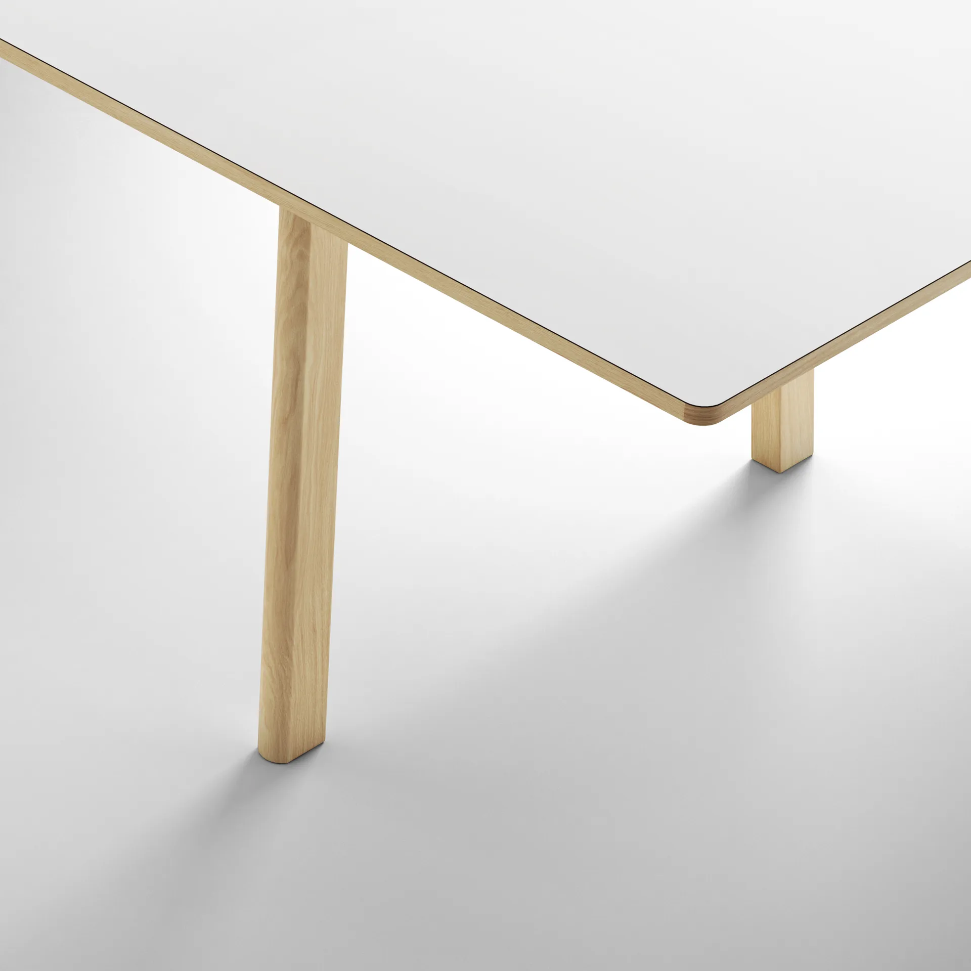Ana dining table 180-280x95 cm, Nano laminate white-soaped oak Fredericia Furniture