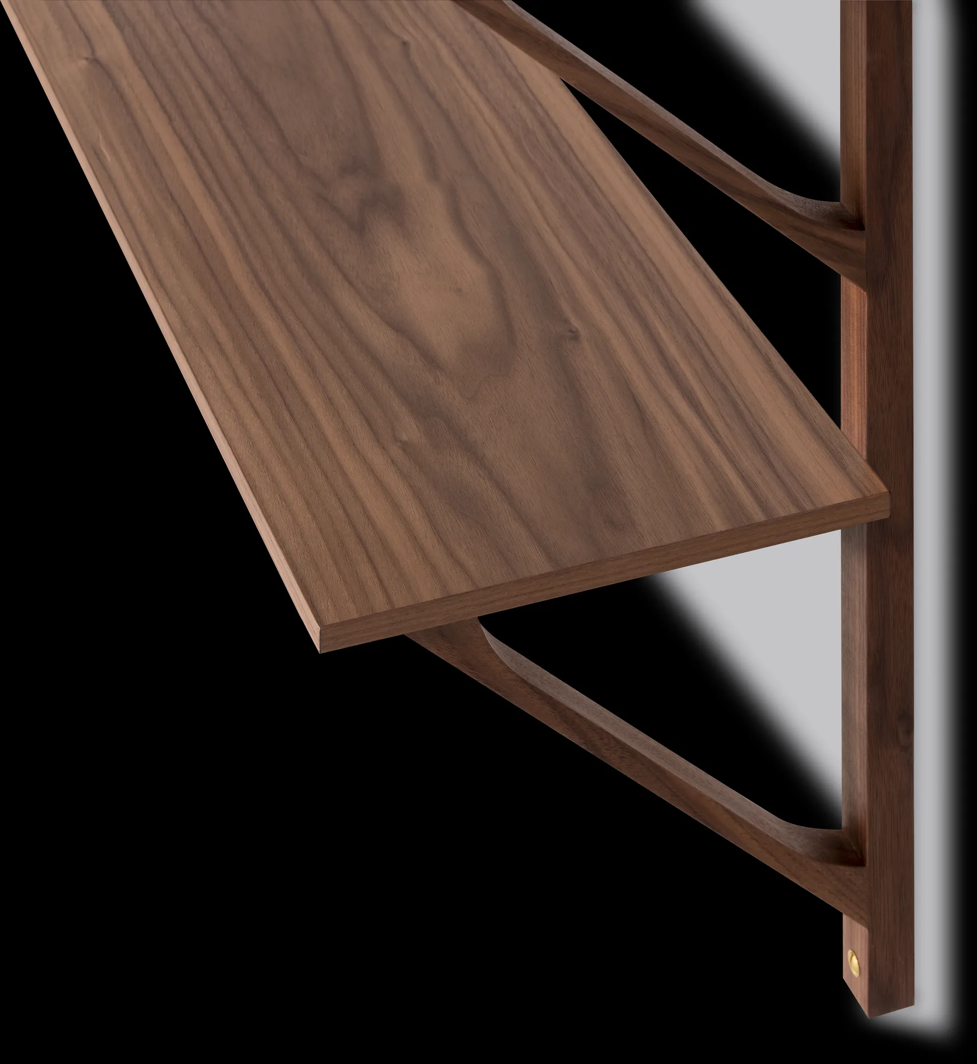 BM29 shelf 78x61 cm, Walnut lacquer Fredericia Furniture