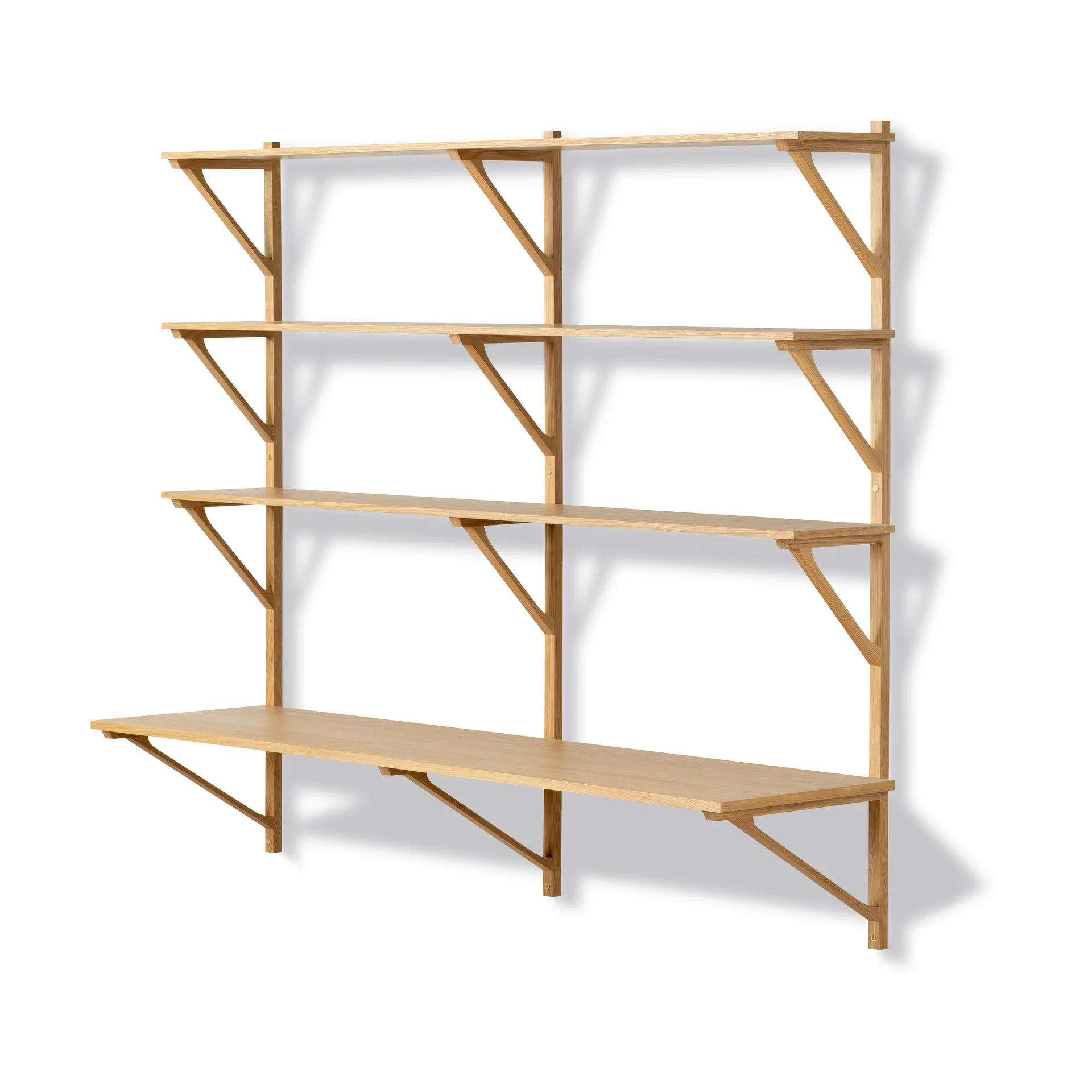 BM29 shelf with desk 149x134 cm, Oak lacquer Fredericia Furniture