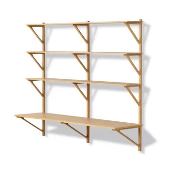BM29 shelf with desk 149x134 cm - Oak lacquer - Fredericia Furniture