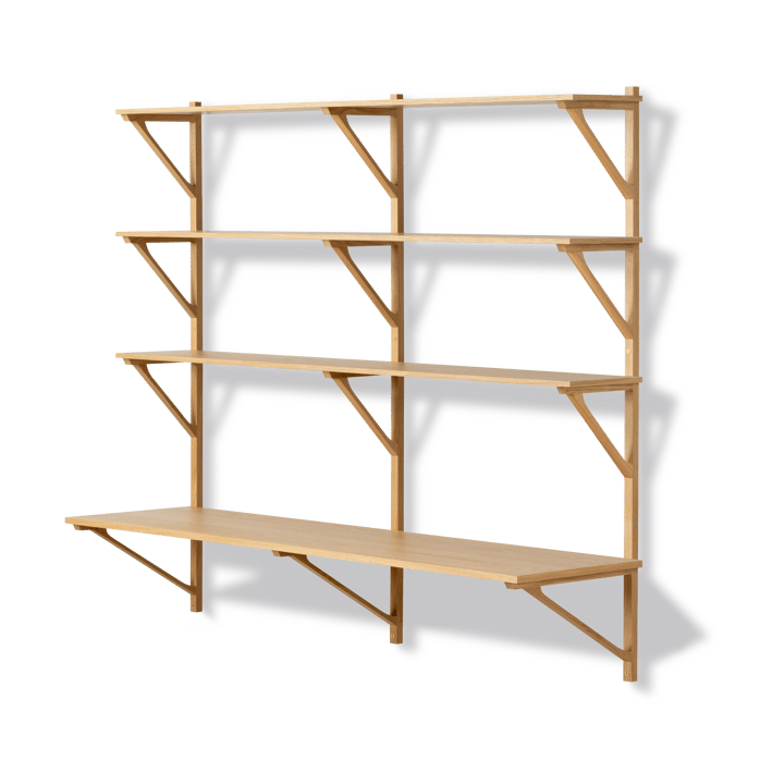 BM29 shelf with desk 149x134 cm - Oak lacquer - Fredericia Furniture