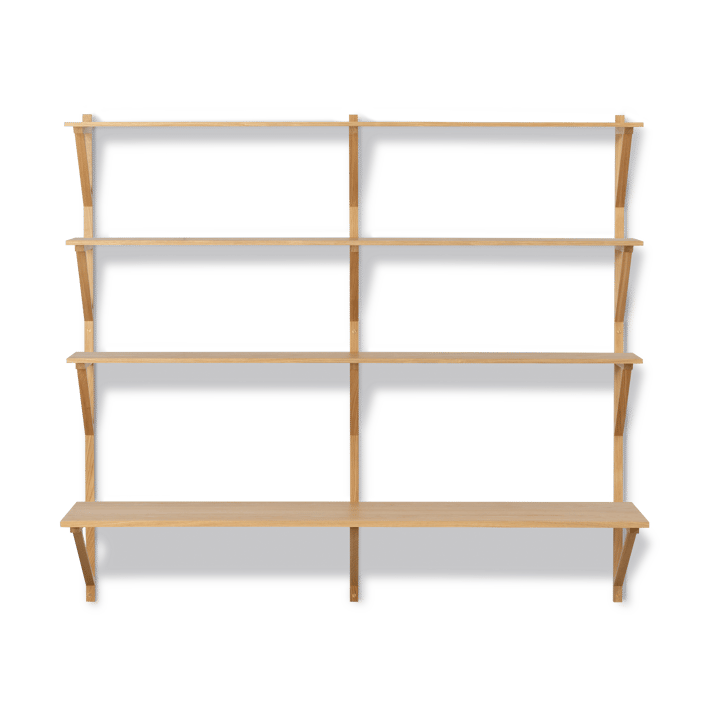 BM29 shelf with desk 149x134 cm, Oak lacquer Fredericia Furniture