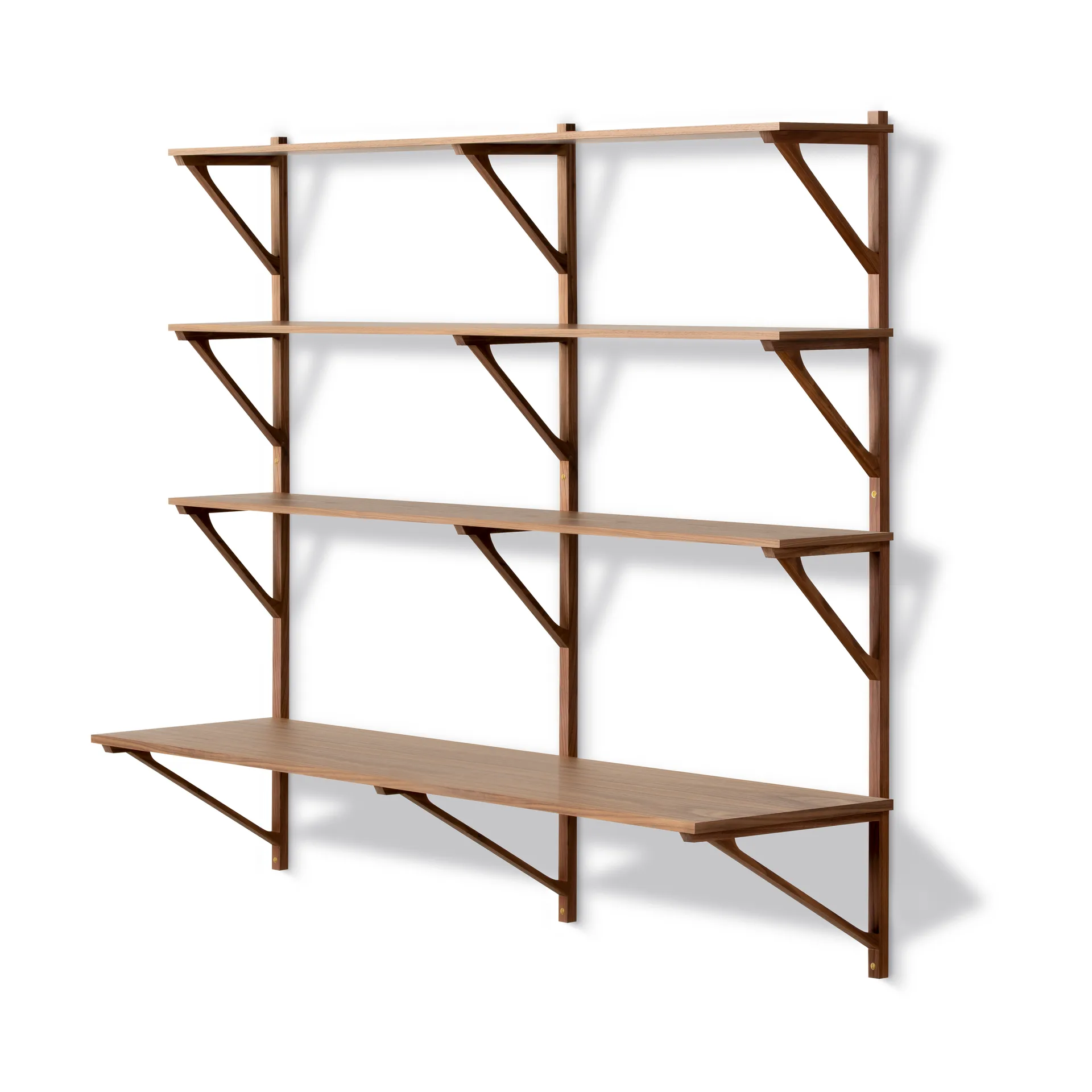 BM29 shelf with desk 149x134 cm, Walnut lacquer Fredericia Furniture