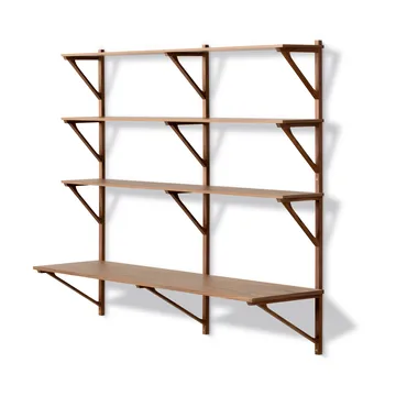 BM29 shelf with desk 149x134 cm - Walnut lacquer - Fredericia Furniture