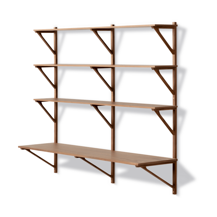 BM29 shelf with desk 149x134 cm - Walnut lacquer - Fredericia Furniture