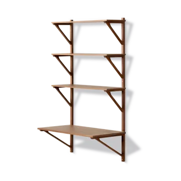 BM29 shelf with desk 78x134 cm - Walnut lacquer - Fredericia Furniture