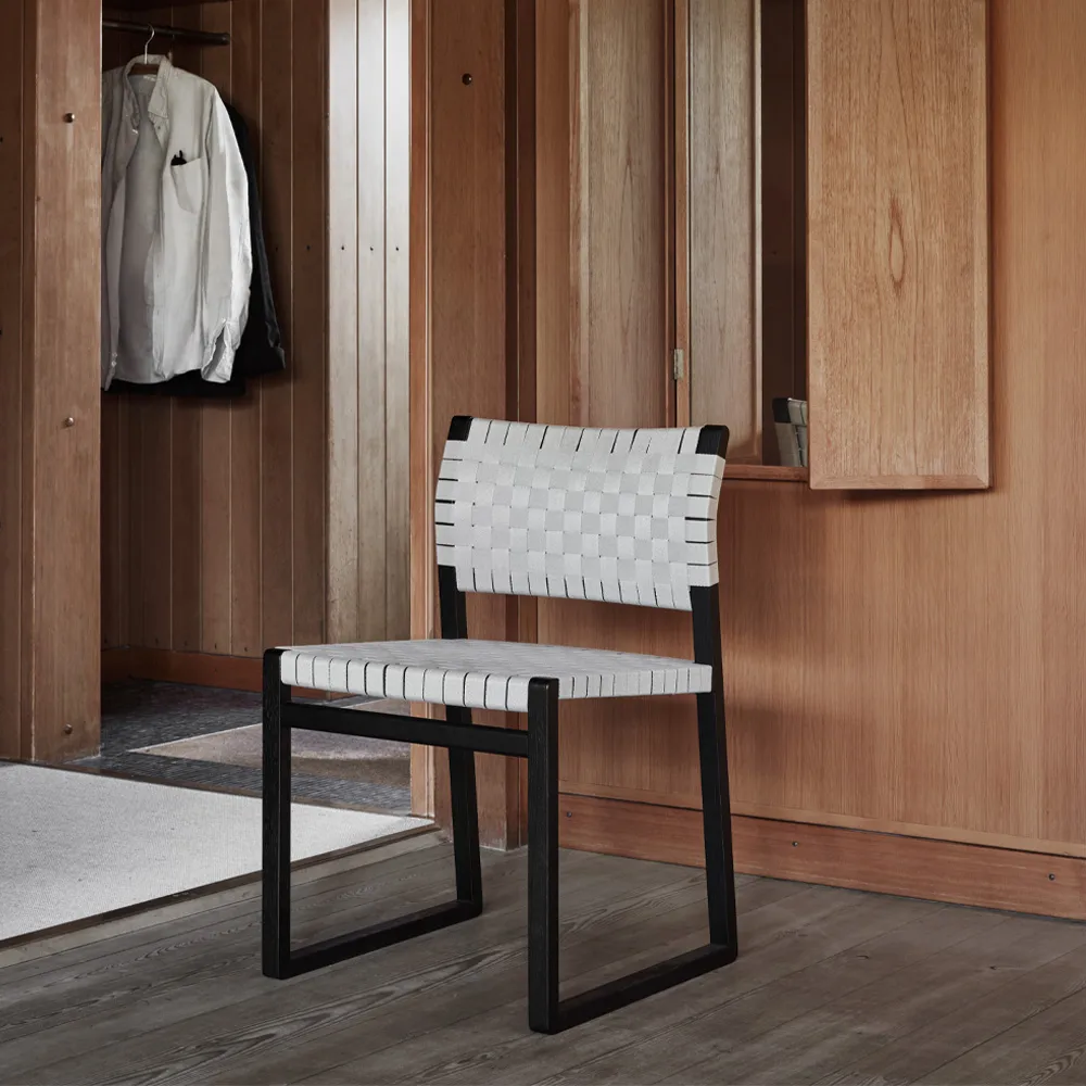 BM61 chair, Braided natural-lacquered oak frame Fredericia Furniture