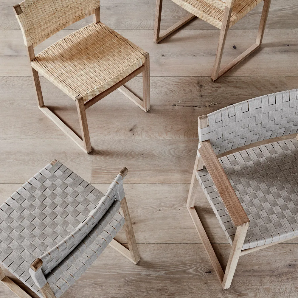 BM61 chair, Rattan oiled oak frame Fredericia Furniture