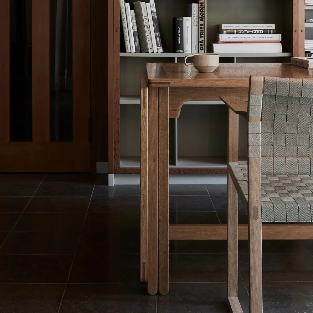 BM62 armchair, Wicker natural-lacquered oak frame Fredericia Furniture