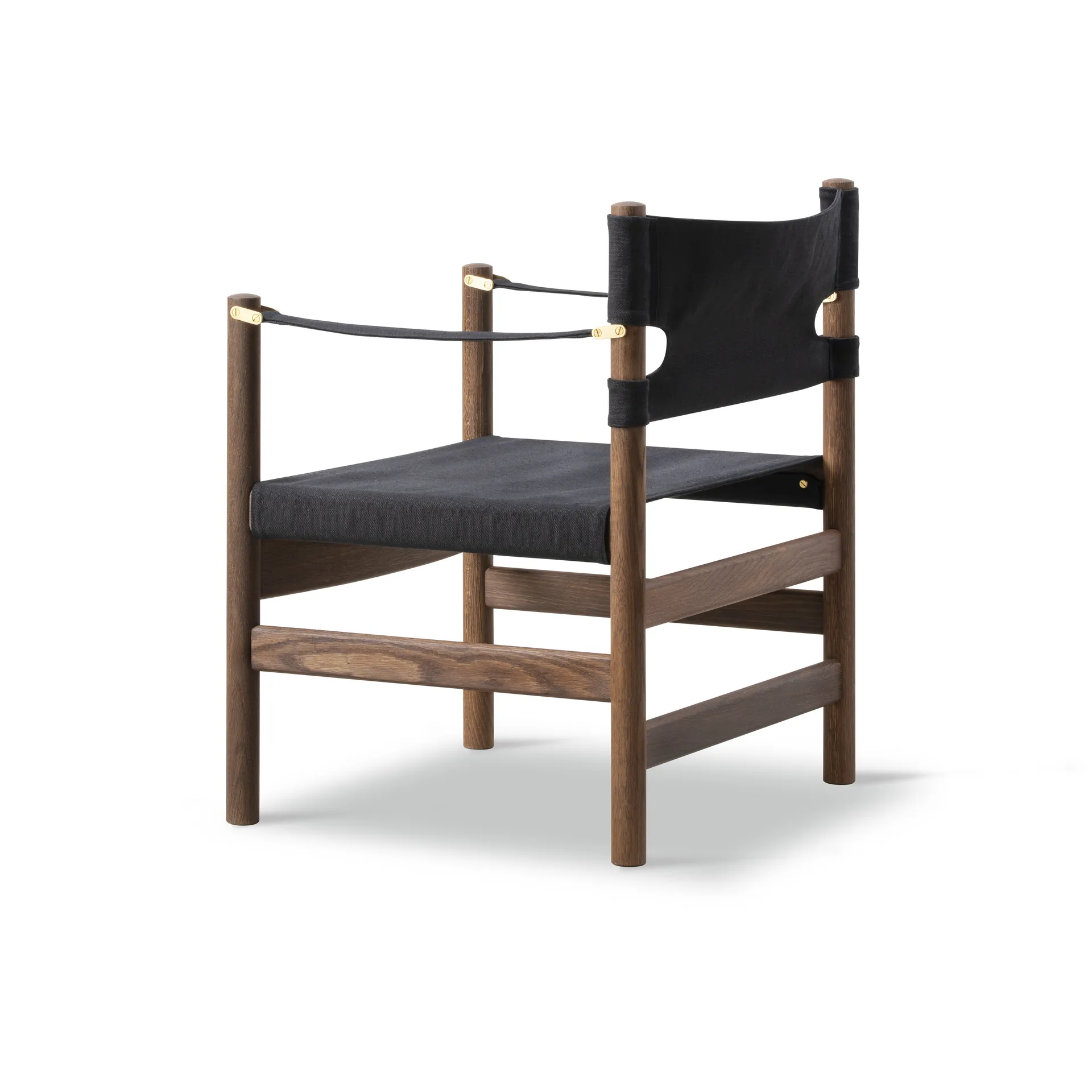 Canvas 21 armchair, Black canvas-oiled oak Fredericia Furniture