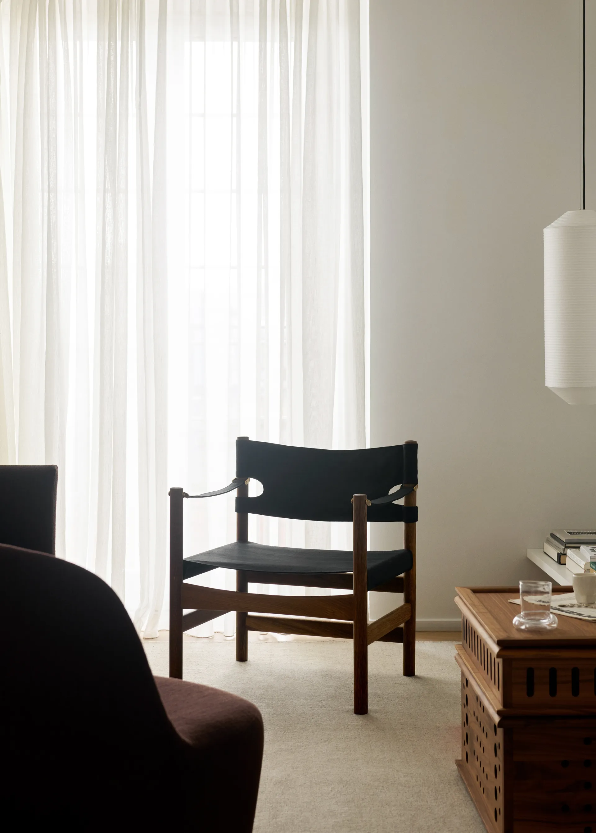 Canvas 21 armchair, Black canvas-oiled oak Fredericia Furniture