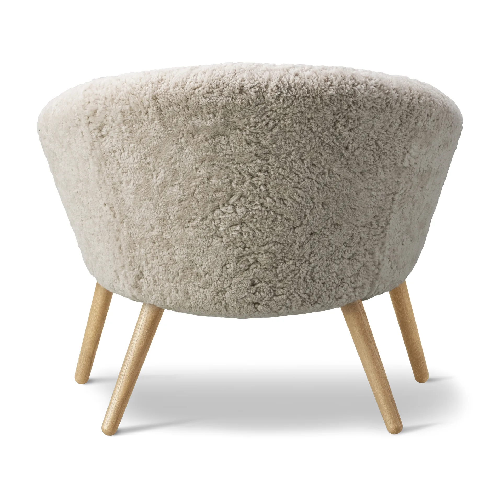 Ditzel lounge armchair sheepskin, Moonlight-oak Fredericia Furniture