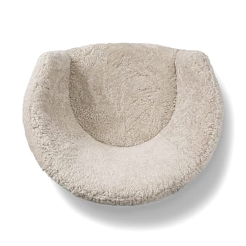 Ditzel lounge armchair sheepskin - Moonlight-walnut - Fredericia Furniture