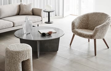 Ditzel lounge armchair sheepskin - Moonlight-walnut - Fredericia Furniture