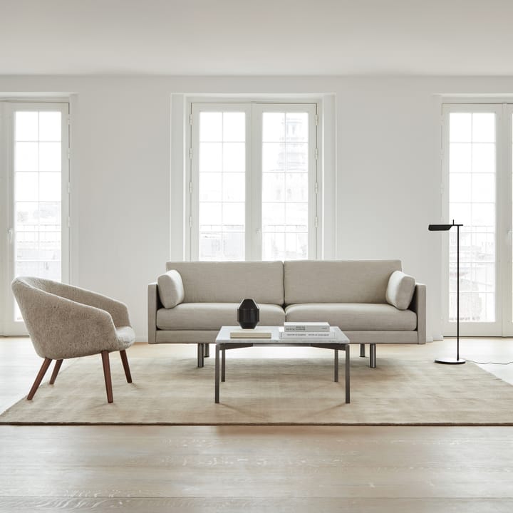 Ditzel lounge armchair sheepskin, Moonlight-walnut Fredericia Furniture