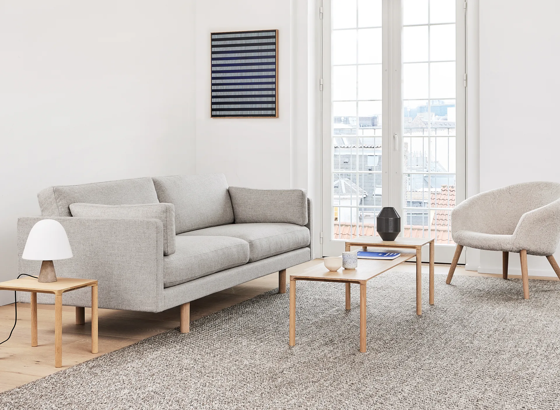EJ220 2062 sofa 2-seater, Bardal 780 blue Fredericia Furniture