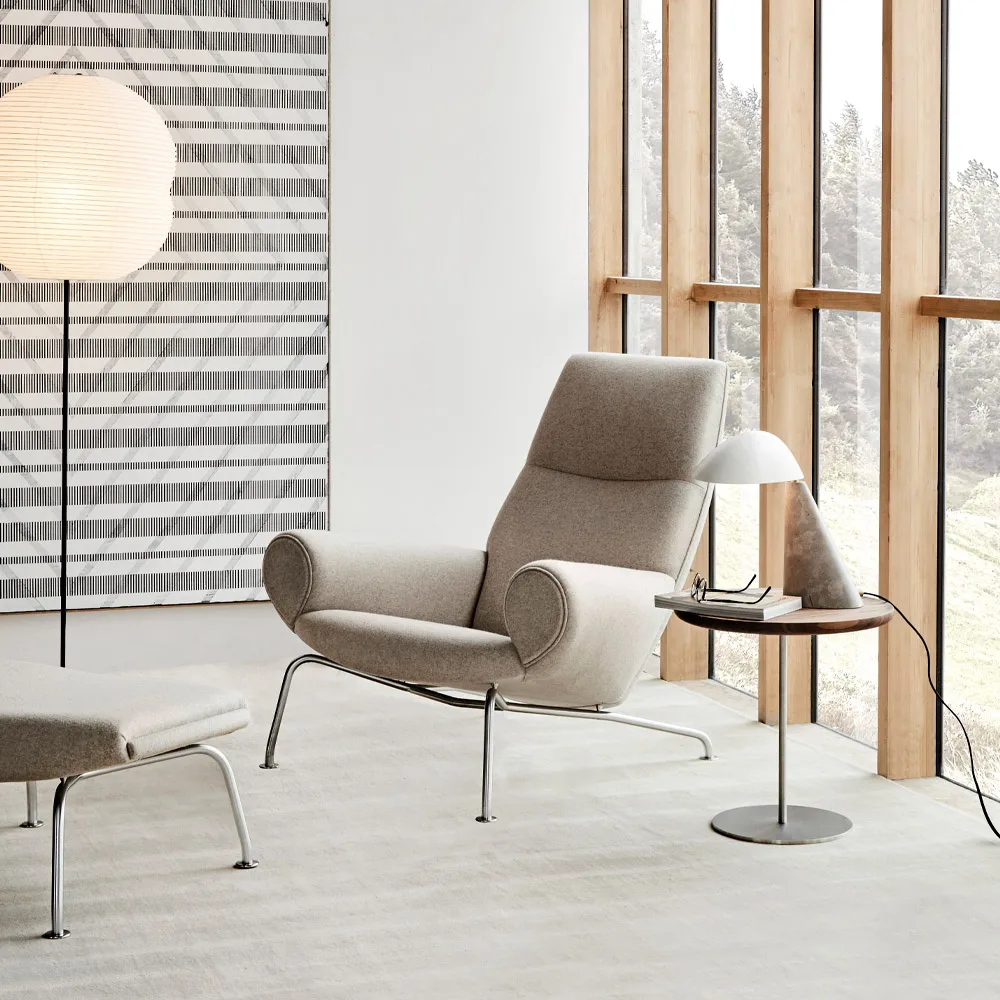 Fellow table lamp, White-dark atlantico limestone Fredericia Furniture