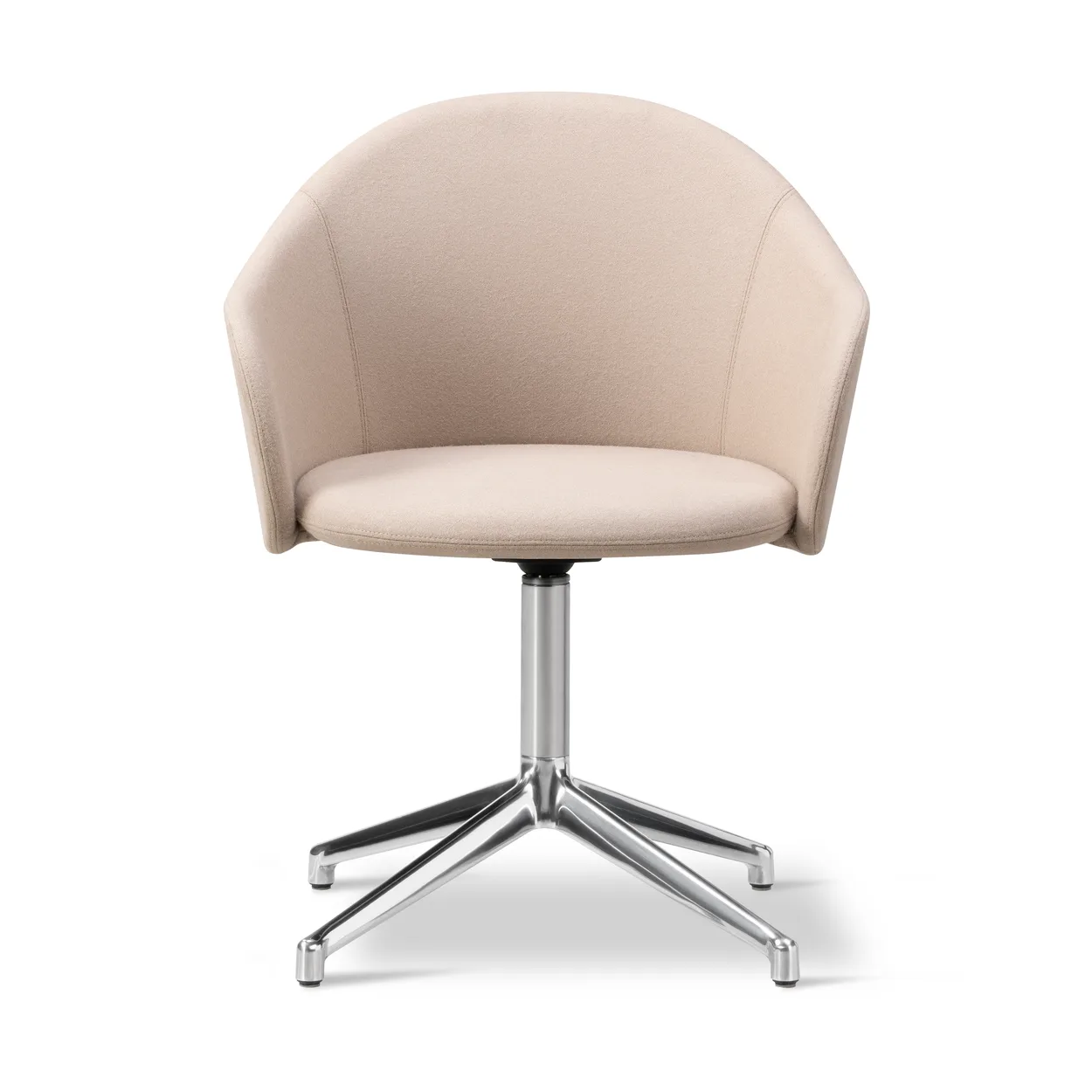 Fredericia Furniture Gomo Armchair armchair swivel base 4-star Blazer CUZ47 Fairfield-polished aluminium